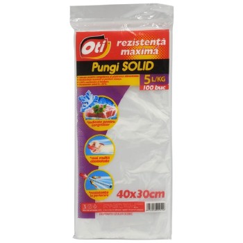 OTI PUNGI ALIMENTARE CONGELATOR 5L 40X30CM 100BUC/SET