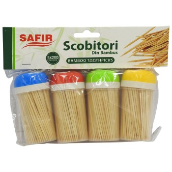 SAFIR SCOBITORI BAMBUS 4X200BUC