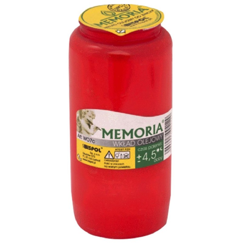 CANDELA REZERVA ULEI WO 7 ROSU 16BUC/SET