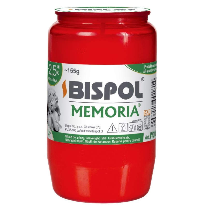 CANDELA REZERVA ULEI WO 3 ROSU 24BUC/SET