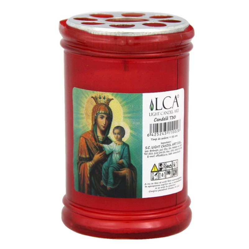 CANDELA PLASTIC CU CAPAC T30 10BUC/SET