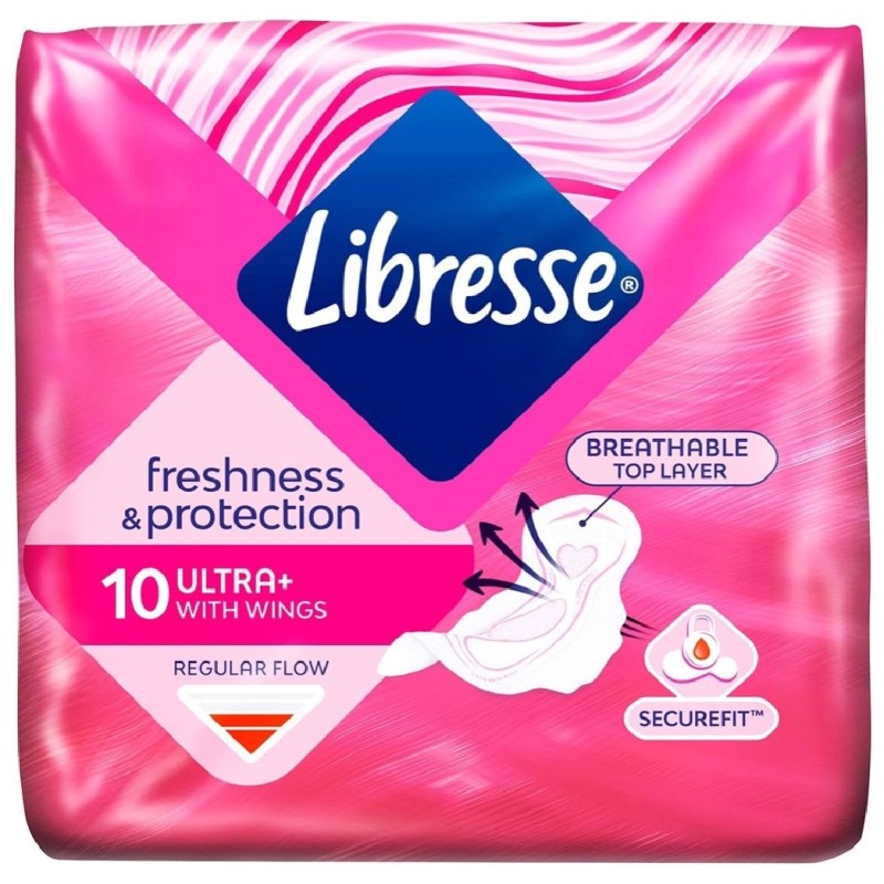 LIBRESSE ABSORBANTE 10BUC ULTRA+ WITH WINGS