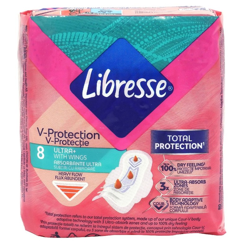 LIBRESSE ABSORBANTE 8BUC ULTRA LONG WINGS