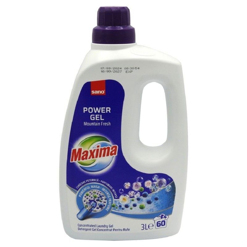 SANO MAXIMA DETERGENT GEL 3L MOUNTAIN FRESH 60 SPALARI