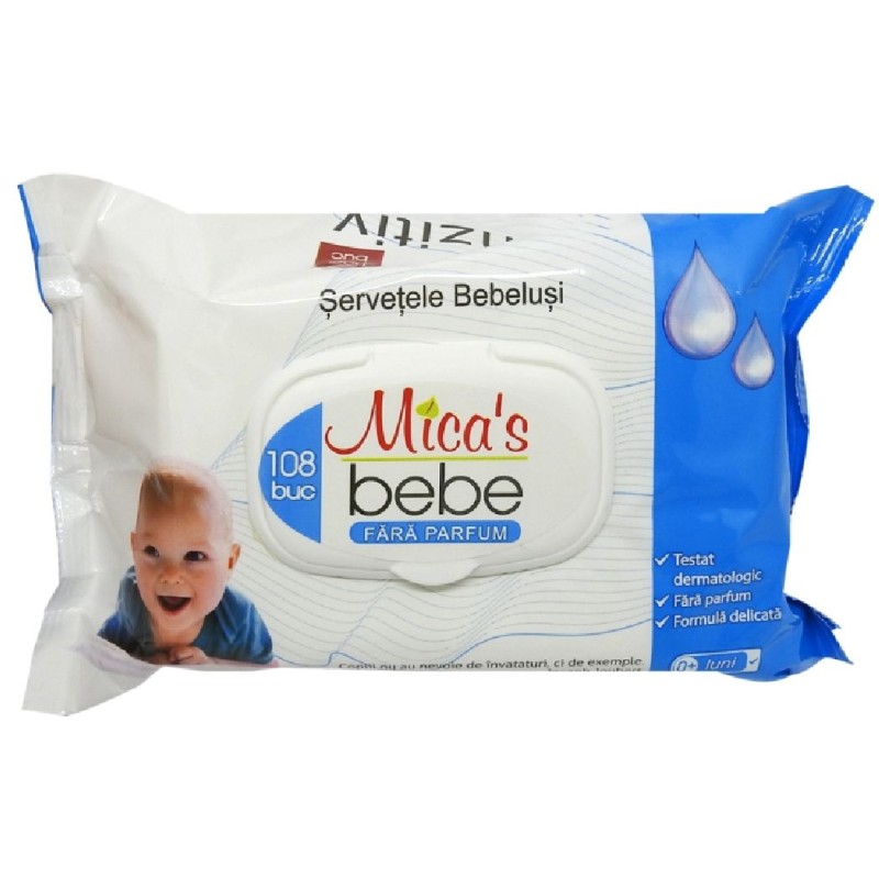 MICAS SERVETELE UMEDE BEBELUSI CU CAPAC 108BUC SENSITIV