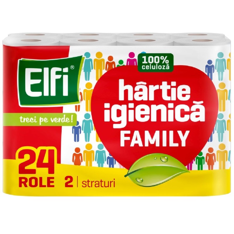 ELFI HARTIE IGIENICA 24ROLE 2STRATURI FAMILY