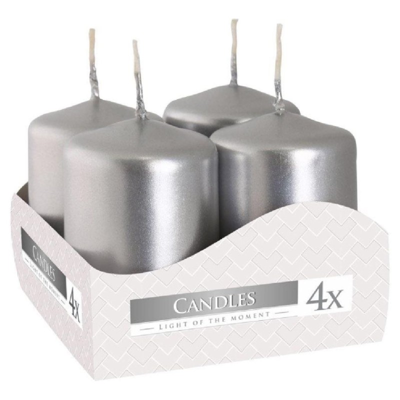 LUMANARE STALP SW40/80-271 ARGINTIU 4BUC/SET