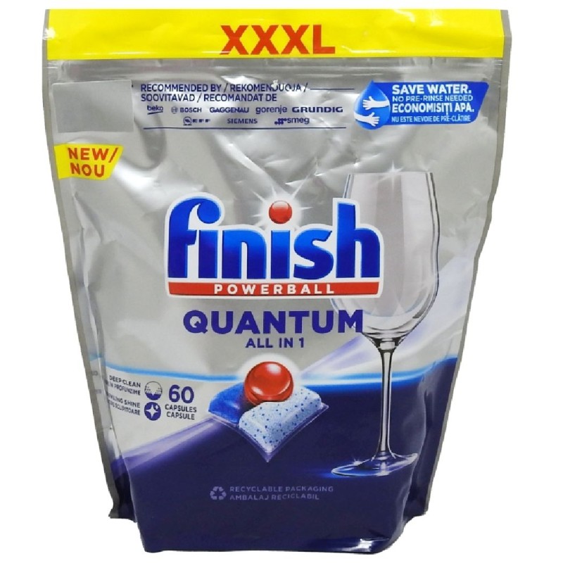 FINISH DETERGENT VASE CAPSULE 60BUC QUANTUM POWERBALL ALL IN 1