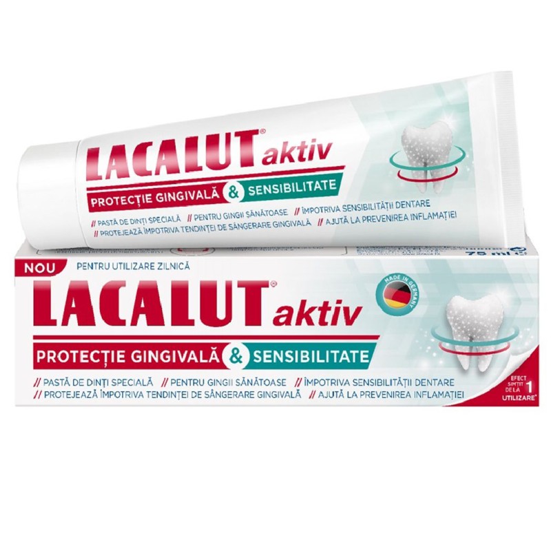 LACALUT PASTA DINTI 75ML AKTIV  PROTECTIE GINGIVALA SENSIBILITATE