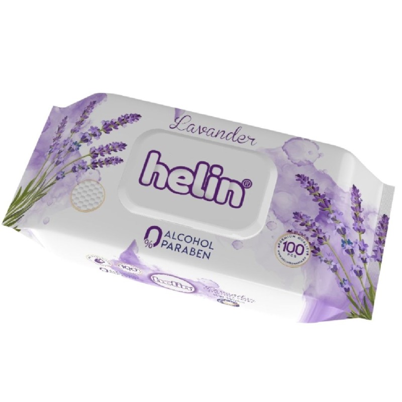 HELIN SERVETELE UMEDE 100BUC LAVANDA