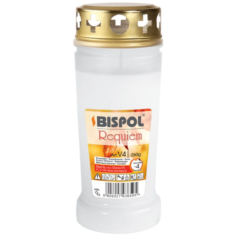 CANDELA CU CAPAC V4 ALB 16BUC/SET