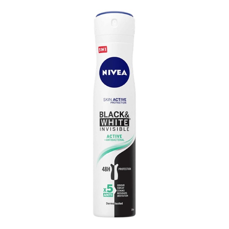 NIVEA ANTIPERSPIRANT DEO 200ML INVISIBLE BW ACTIVE