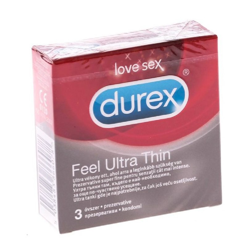 DUREX PREZERVATIVE 3BUC/SET FEEL ULTRA THIN