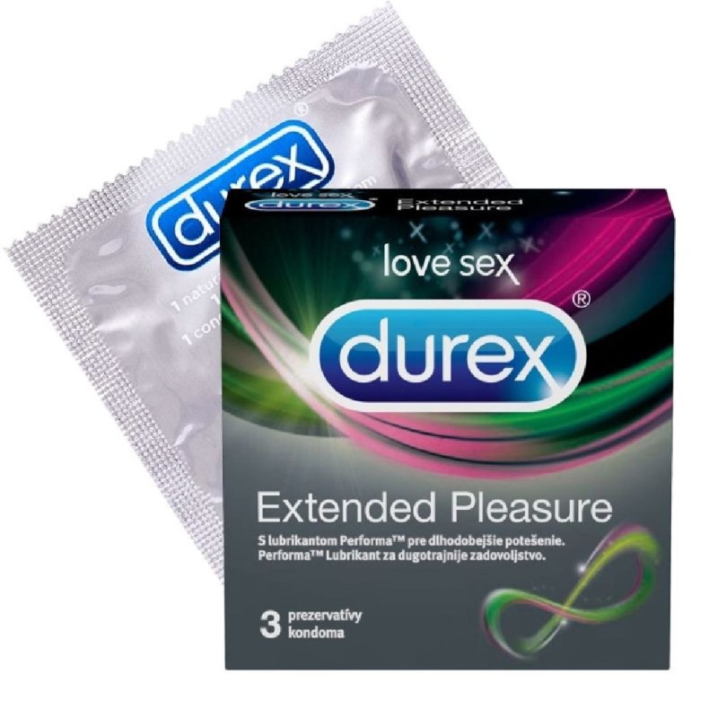 DUREX PREZERVATIVE 3BUC/SET EXTENDED PLEASURE