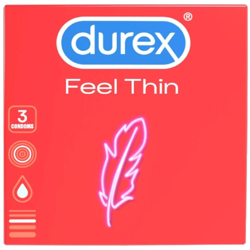 DUREX PREZERVATIVE 3BUC/SET FEEL THIN