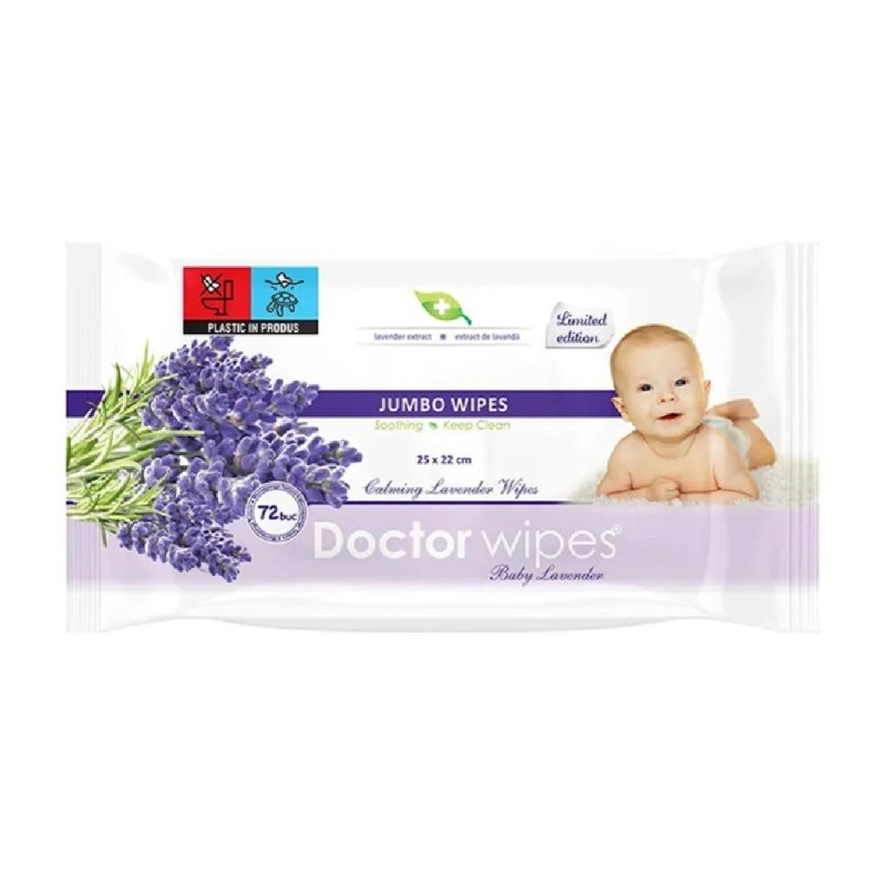 DOCTOR SERVETELE UMEDE JUMBO 72BUC LAVANDA