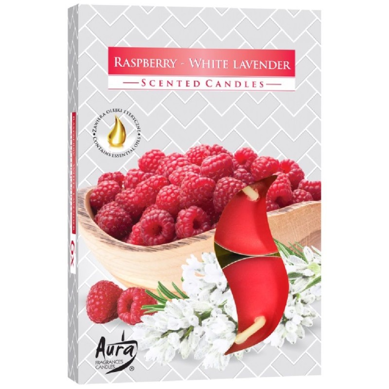 LUMANARE PASTILA PARFUMATA P15-352 ZMEURA LAVANDA ALBA 6BUC/SET