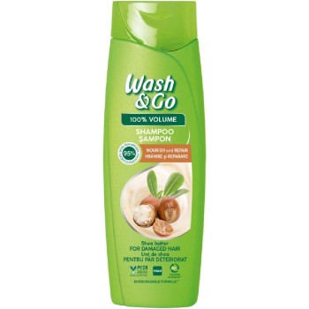 WASH&GO SAMPON 360ML SHEA BUTTER