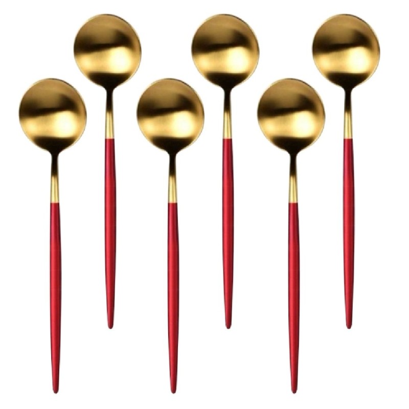 LINGURA INOX DELUXE GOLD DIVERSE CULORI 6BUC/SET A-12906 WEI