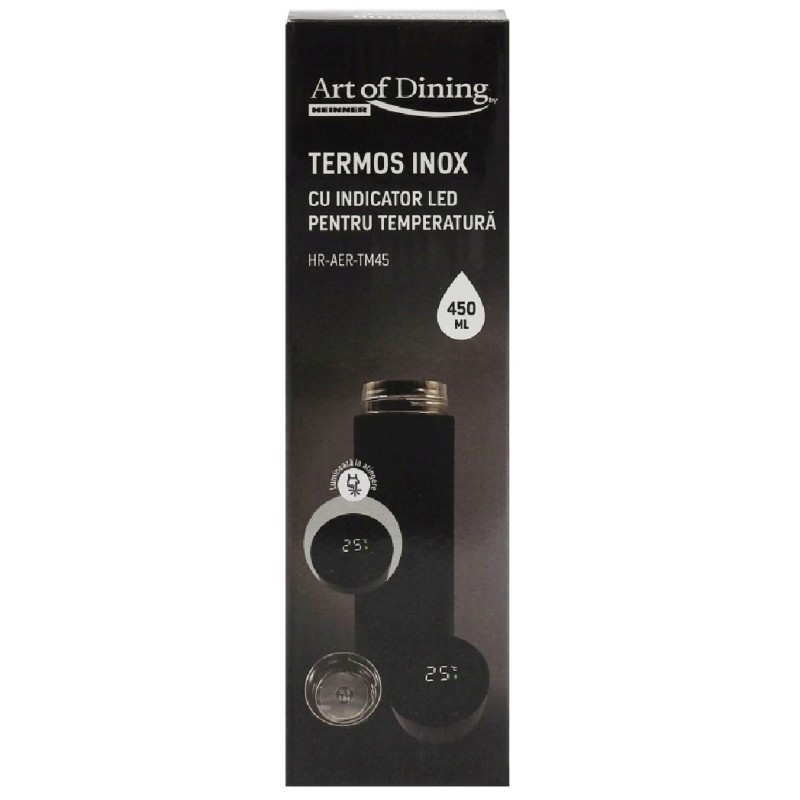 HEINNER TERMOS INOX INDICATOR LED 450ML HR-AER-TM45