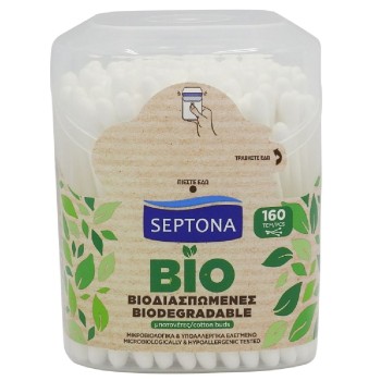 SEPTONA BETISOARE URECHI 160BUC CUTIE PATRATA BIODEGRADABILE