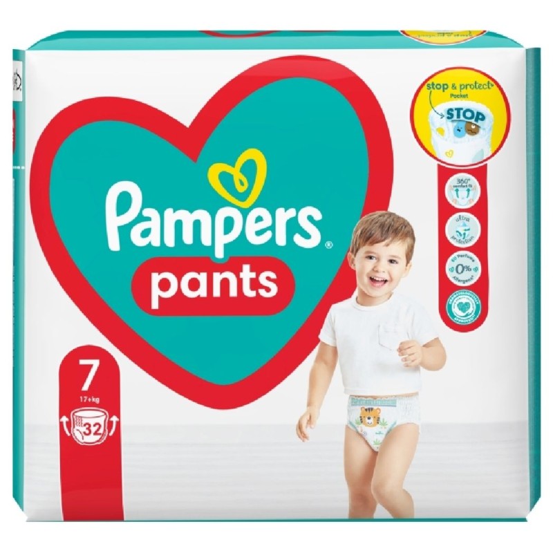PAMPERS SCUTEC PANTS NR.7 17KG+ 32BUC