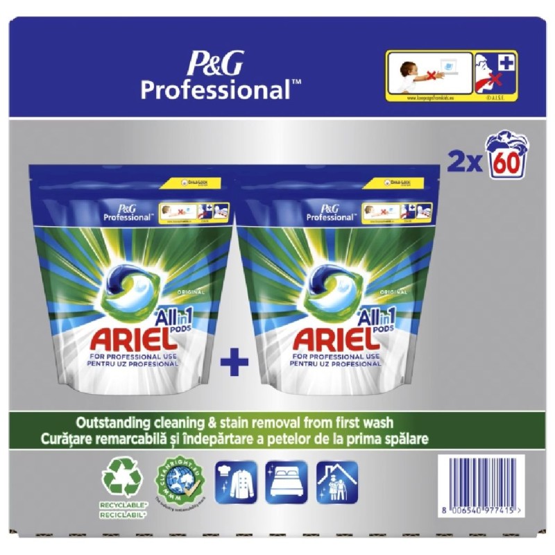 ARIEL DETERGENT CAPSULE 2X60BUC ALLIN1 REGULAR
