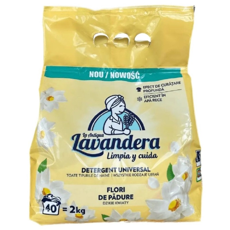 LAVANDERA DETERGENT RUFE AUTOMAT 2KG FLORI DE PADURE 40SPALARI