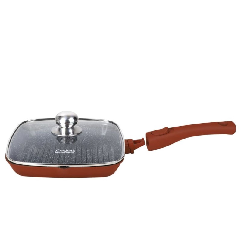 CALABRIA TIGAIE GRILL AL CU MANER DETASABIL SI CAPAC STICLA 28x4CM HR-JLG-A28G