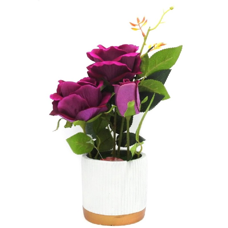 FLORI ARTIFICIALE GHIVECI DECOR TEXTIL+PVC+CERAMIC WEI A-13043