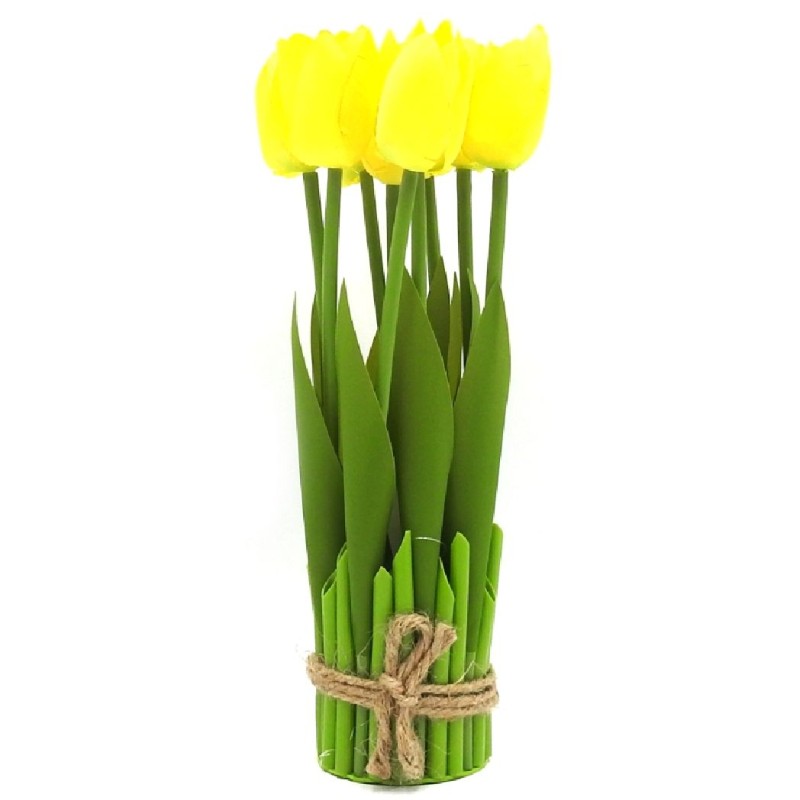 FLORI ARTIFICIALE LALELE BUCHET 9BUC WEI A-80394