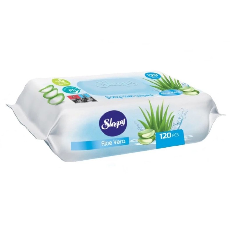 SLEEPY SERVETELE UMEDE 120BUC ALOE VERA