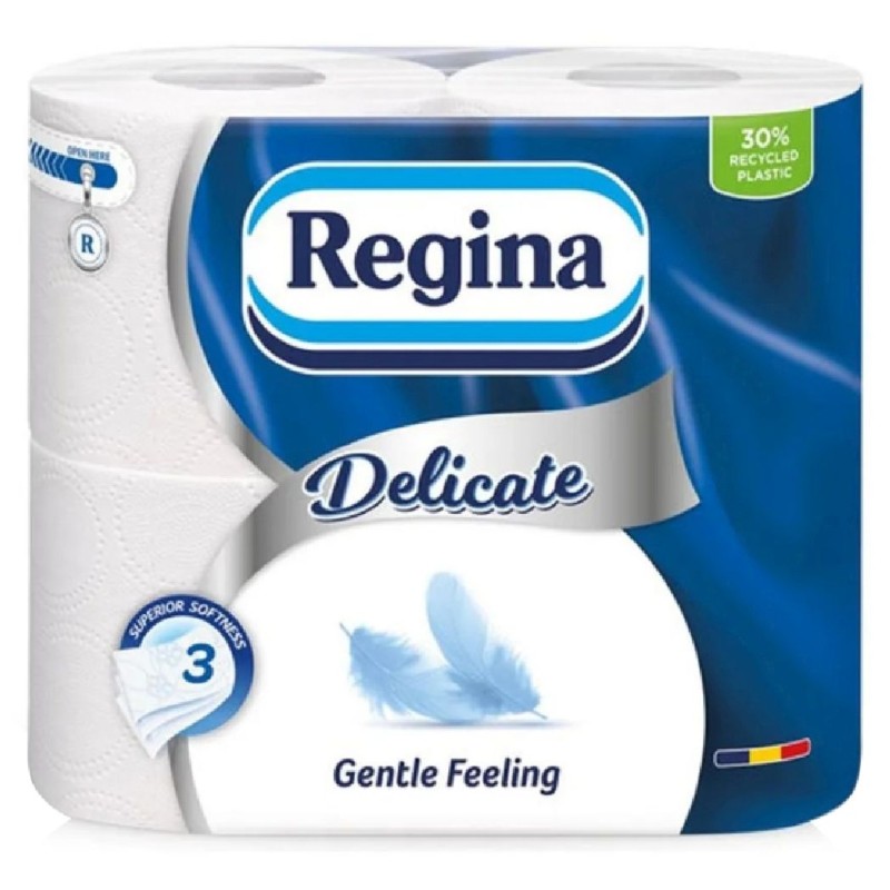 REGINA HARTIE IGIENICA 4ROLE 3STRATURI GENTLE FEELING