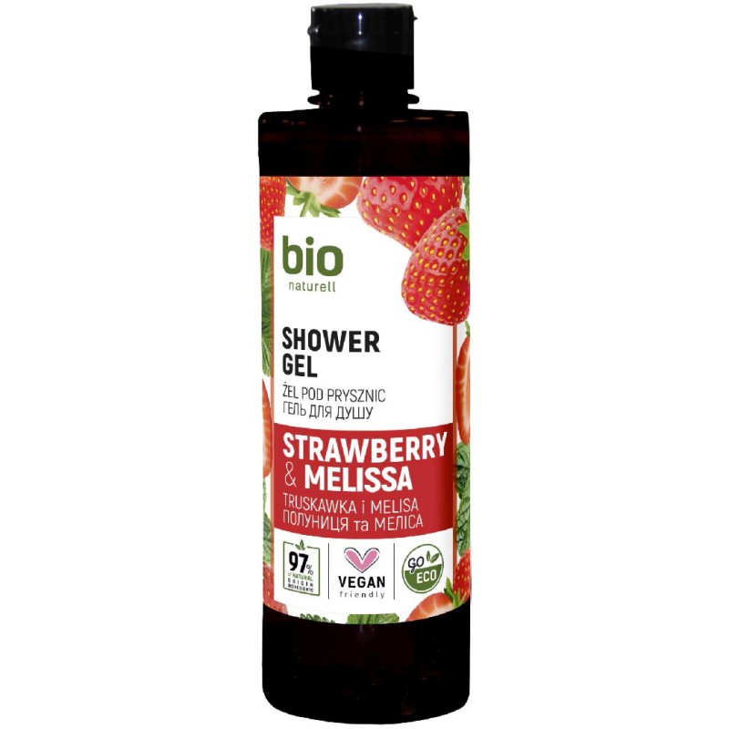 BIO NATURELL GEL DUS 473ML STRAWBERRY&MELISSA