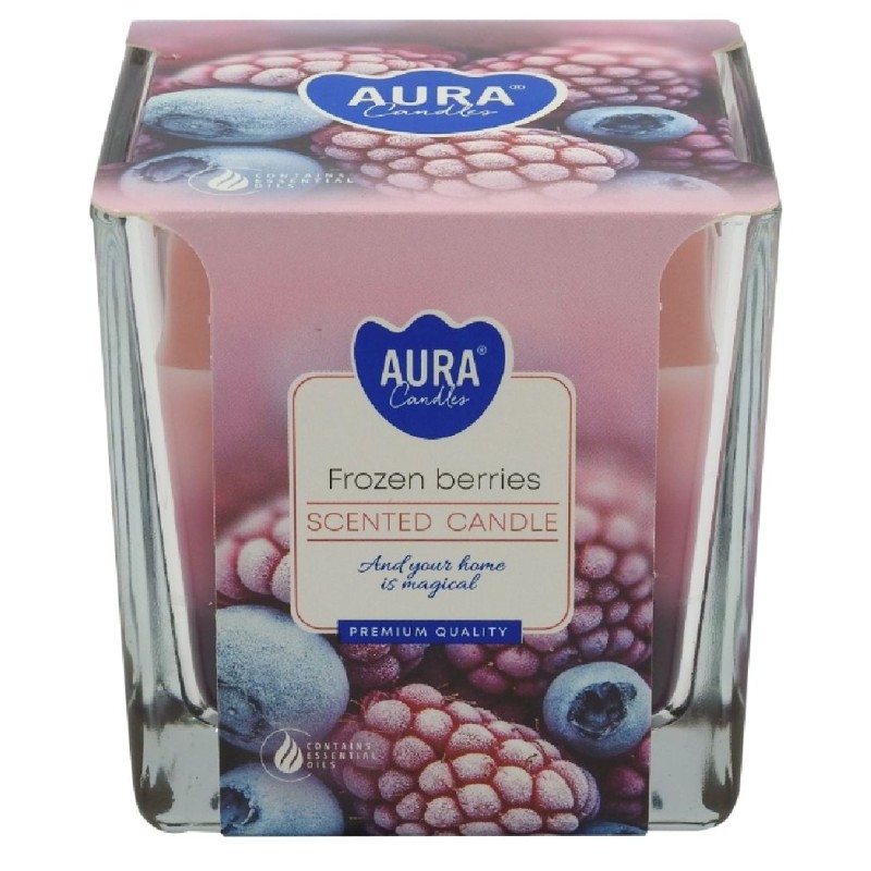 LUMANARE PARFUMATA IN PAHAR IN TREI CULORI FRUCTE CONGELATE SNK80-314