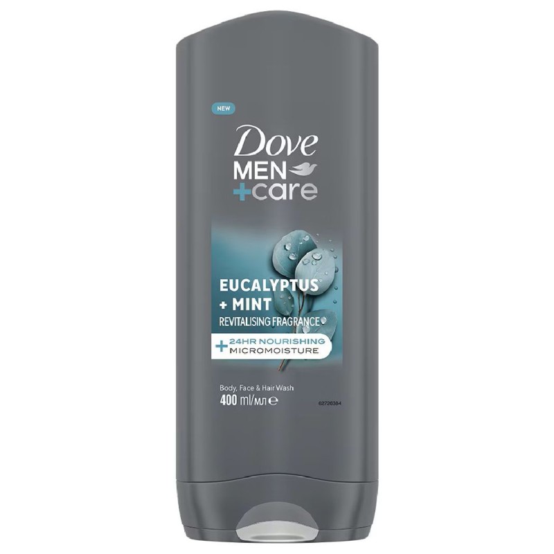 DOVE GEL DUS 400ML MEN EUCALYPTUS MINT