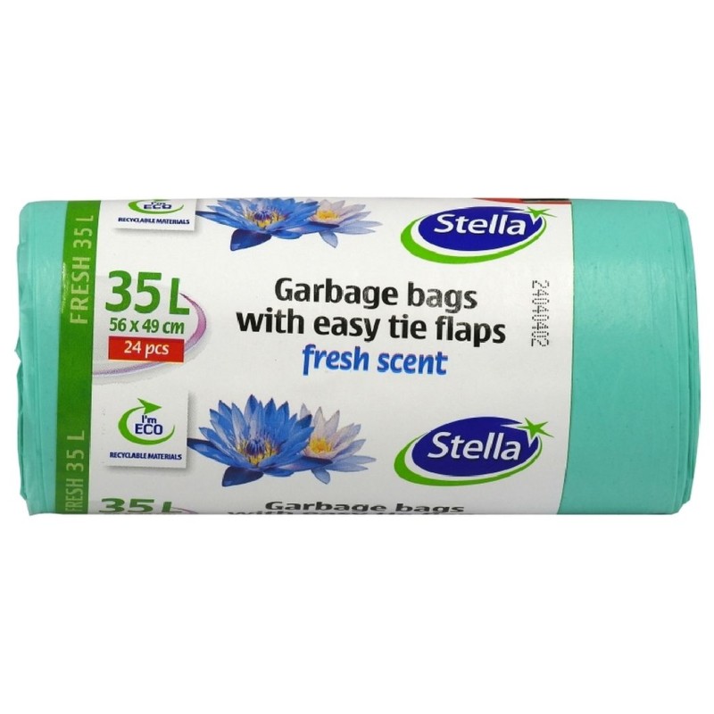 STELLA SACI MENAJ LDPE FRESH 35L 24BUC CU URECHI