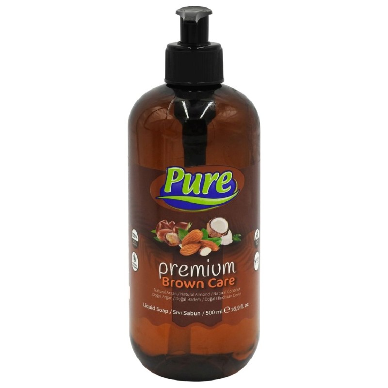 PURE SAPUN LICHID 500ML BROWN CARE