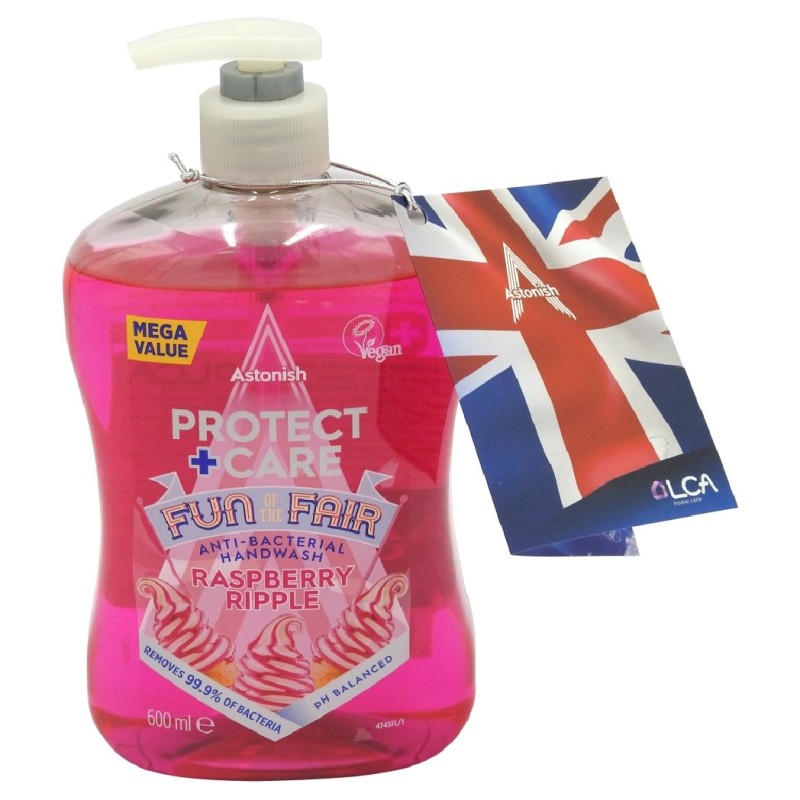 ASTONISH SAPUN LICHID ANTIBACTERIAN 600ML RASPBERRY RIPPLE