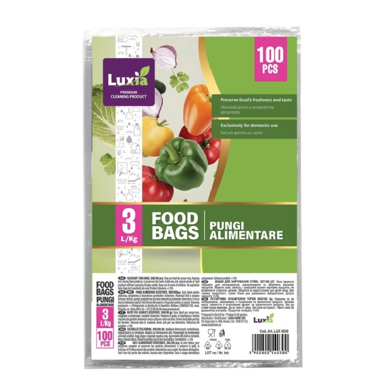 LUXIA PUNGI CONGELATOR 3KG 100BUC