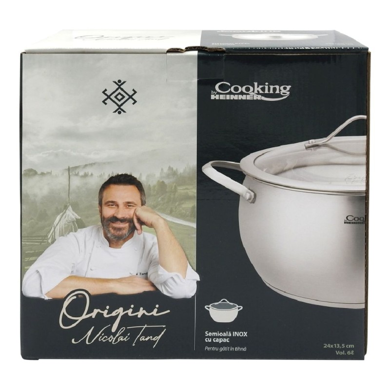 HEINNER ORIGINI SEMIOALA INOX CU CAPAC 24X13.5CM 6L HR-RW-T06