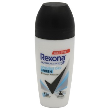 REXONA ANTIPERSPIRANT ROLL ON 45ML INVISIBLE DRY FRESH