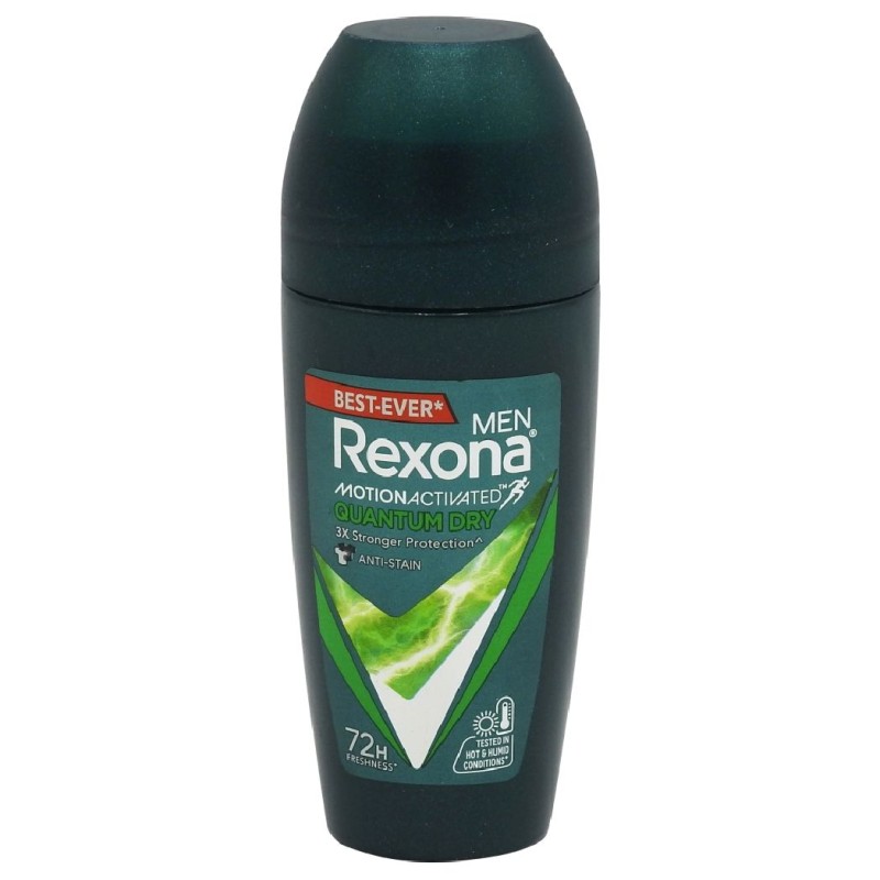REXONA ANTIPERSPIRANT ROLL ON 45ML MEN QUANTUM DRY