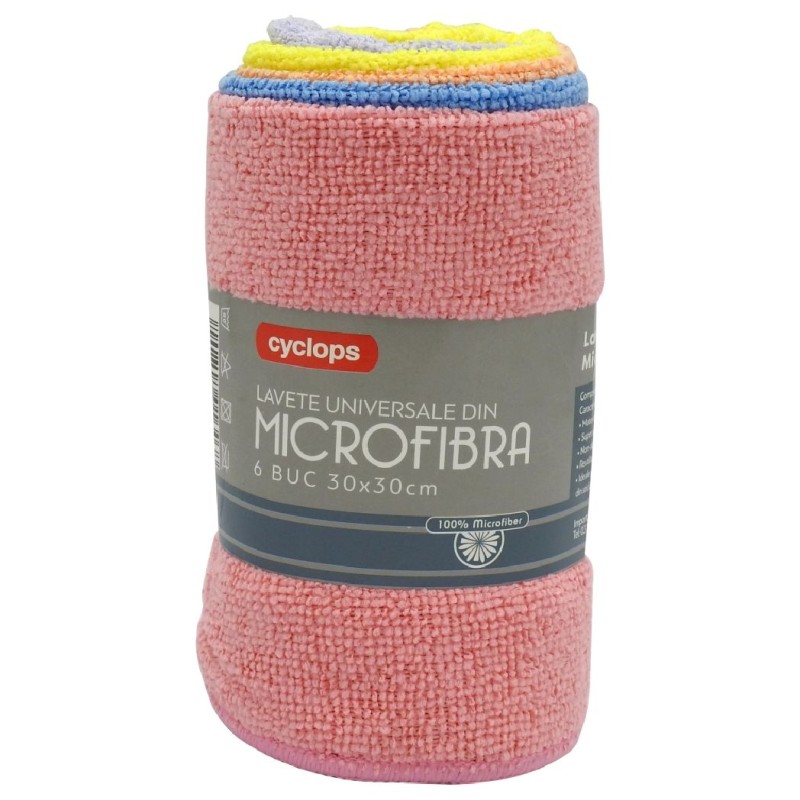 LAVETE MICROFIBRA UNIVERSALE 30X30CM 6BUC/SET