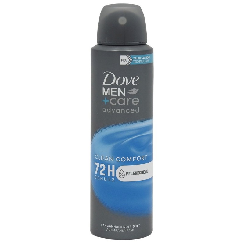 DOVE ANTIPERSPIRANT DEO 150ML MEN ADVANCE CARE CLEAN COMFORT