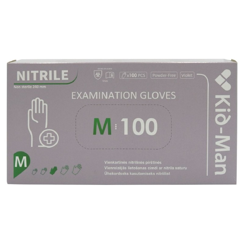 KID-MAN MANUSI NITRIL NEPUDRATE MOV M 100BUC