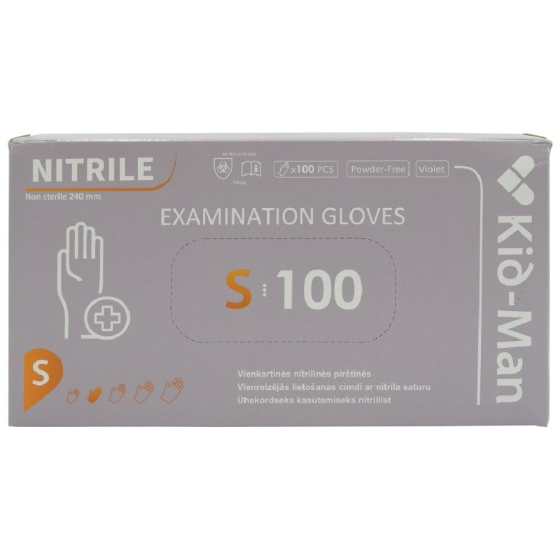 KID-MAN MANUSI NITRIL NEPUDRATE MOV S 100BUC