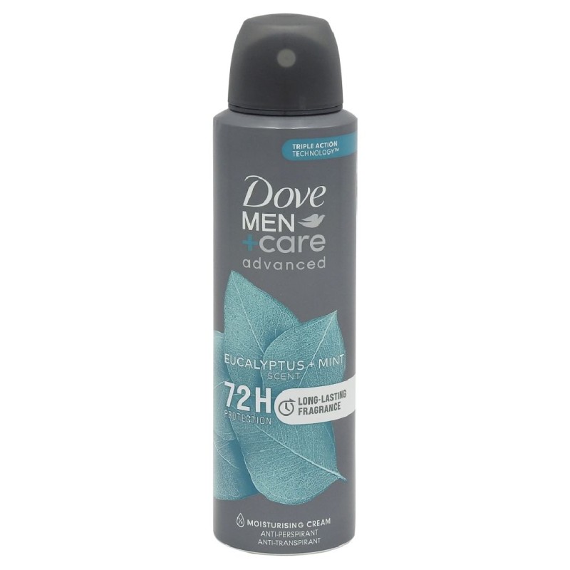 DOVE ANTIPERSPIRANT DEO 150ML MEN ADVANCED CARE EUCALYPTUS+MINT