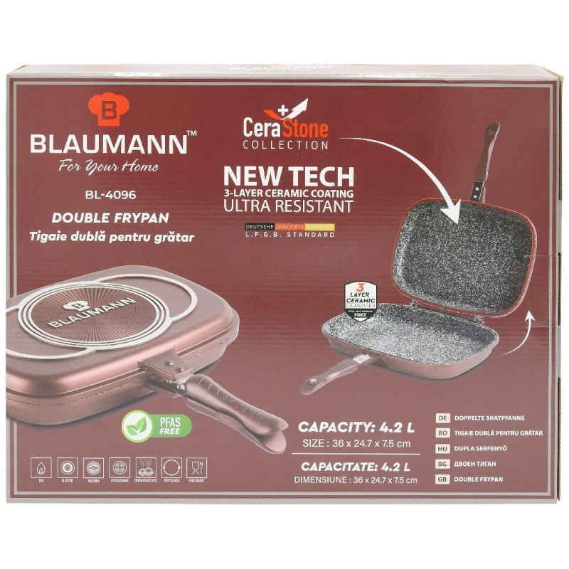 CERASTONE TIGAIE DUBLA PENTRU GRATAR 36X24.7X7.5CM 4.2L BL-4096