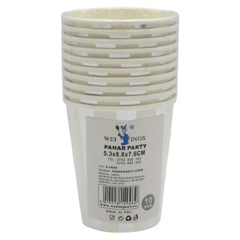 PAHAR CARTON PARTY 10BUC/SET WEI A-14948